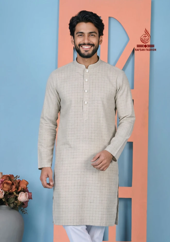 ১০০% প্রিমিয়াম কটন ফেব্রিক্স-(লাইট অ্যাশ)